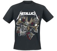 Metallica Skull Moth Uomo T-Shirt Nero S 100% Cotone Regular