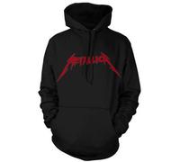 Metallica Skull Screaming Red ufficiale Felpa con Cappuccio