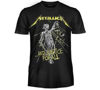 Metallica T-Shirt And Justice for all. Maglietta Rock Ufficiale. Band Heavy Metal. Maglia Unisex Adulto Ragazzo. (S)