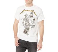Metallica T-shirt da uomo standard Justice for All, bianco, M