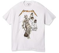 Metallica Men's Justice for all T-Shirt, White, X-Large