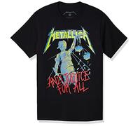 Metallica T-Shirt da Uomo Standard Justice for all, Nero, M