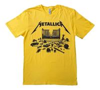 Metallica T Shirt M72 Seasons Simplified Cover Nuovo Ufficiale Unisex Giallo Size XL