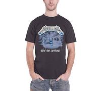 Metallica T Shirt Ride The Lightning Album Cover Ufficiale Uomo Nuovo Nero Size L