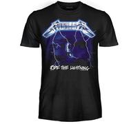 Metallica T-Shirt Ride The Lightning. Maglietta Rock Ufficiale. Band Heavy Metal. Maglia Unisex Adulto Ragazzo. (XS)