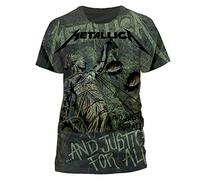 Metallica - T-Shirt (S) Justice Neon All-Over (Unisex)