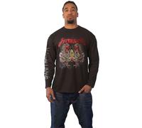 Metallica T Shirt Sanitarium Band Logo Official Unisex Black Long Sleeve S Black