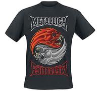Metallica Yin Yang Uomo T-Shirt Nero L 100% Cotone Regular
