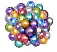 Metallici Palloncini Compleanno, 100 Pezzi 12 Pollici Palloncini Matrimonio, Palloncini con Elio In Lattice Colorati, Palloncini per la Decorazione di Compleanno, Decorazione di Nozze