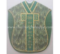 Metallico Verde Chasuble.st. Philip Neri Stile Casula & Massa Set, Ihs