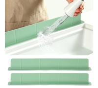 METALLIXITY 2 paraspruzzi in silicone per lavello, 50,8 cm, verde | Paraspruzzi per lavello da cucina, con forti ventose, accessori da cucina, bordo vasca da bagno