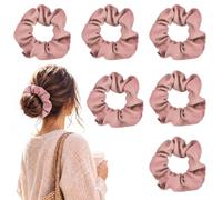 METALLIXITY 6 Pezzi Elastici per Capelli 11 cm a Righe Rosa Polvere | Morbidezza al Tatto, per Donna, Fermacoda, Senza Pieghe né Danni, per Chiome Spesse, Sottili e riccio, per Sport Quotidiano