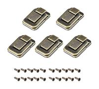 METALLIXITY Aletta Chiusura Serratura (40mm x 27mm) 5pz, Ferro Chiusura Chiusure - per Armadi Scatole Valigie, Bronzo Tono