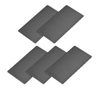 METALLIXITY Blank Metallo Scheda (100mm x 50mm x 0.8mm) 5pz, Anodizzato Alluminio Targhetta - per Casa Interni Fai-da-Te Segnaletica Incisione, Nero