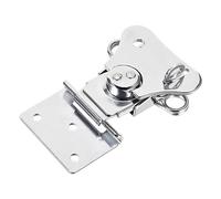 METALLIXITY Chiusura a Torsione Farfalla a Molla Caricata (65mm/2,56") 1pz, Morsetti a Farfalla in Ferro Cromato Grande con Foro Chiave - per Casse Scatole di Legno, Argento