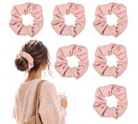 METALLIXITY Elastici per Capelli Morbidi 6 Pezzi 11cm a Righe Rosa | Fasce per Coda di Cavallo, Senza Pieghe né Danni, per Donne, per Capelli Spessi Fini e riccio, Accessori Sportivi Quotidiani