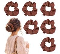 METALLIXITY Elastici per Capelli Morbidi 6 Pezzi 11cm a Righe Rosso | Porta Coda di Cavallo, per Donne, Senza Pieghe o Danni, per Capelli Spessi Sottili riccio, Accessorio Quotidiano e Sportivo