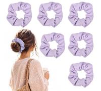 METALLIXITY Elastici per Capelli Morbidi 6 Pezzi Viola 11 cm A Righe | Fermacoda per Donna, Senza Pieghe né Danni, per Capelli Spessi, Sottili e riccio, Accessori per Uso Quotidiano e Sportivo