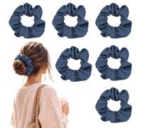 METALLIXITY Elastici per Capelli Morbidi a Righe 11 cm 6 Pezzi Blu Scuro | Senza Pieghe o Danni, Adatti a Capelli Spessi, Fini, riccio, per Donna, Uso Quotidiano Sportivo, per Coda di Cavallo
