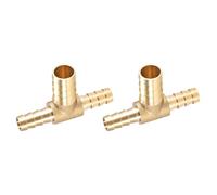 METALLIXITY Forma T Ottone Barra Raccordo (8mm x 12mm x 8mm) 2pz, Barra Riduttore - per Carburante Aria Acqua Olio Gas
