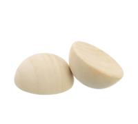 METALLIXITY Mezza Sfera in Legno (35mm/1,38") 40pz, Ornamenti Sfere Emisferiche in Legno Naturale Rotondo non Finito - per Progetti Fai da Te Artigianato Decorazioni Domestiche