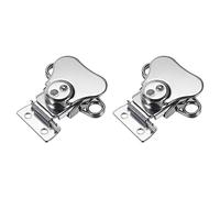 METALLIXITY Molla Caricato Farfalla Torsione Chiusura (42mm/1.65") 2pz, Ferro Cromo Custode Aletta Morsetti - per Custodie Legno Scatola, Argento