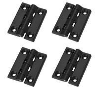 METALLIXITY Regolabili Pieghevoli Porte Cerniere (102mm) 4pz, ABS Nylon Cerniere - per Cancelli Armadio Porta, Nero