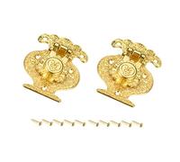 METALLIXITY Serratura a levetta (51 mm x 41 mm), 2 pezzi, in lega di zinco, per armadi, scatole, valigie, tonalità oro