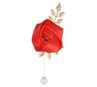 METALLIXITY Spilla boutonniere Raso Rosso Originale Rosa a mano | Spille da risvolto a fiore, Formali, per abito, sposo, matrimonio, laurea, anniversario, accessori per laurea