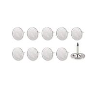METALLIXITY Tappezzeria Chiodo Punta (9,5x10x1,2mm) 100pz, Ferma Piatta Testa Spingi Spilli - per Casa Edilizia, Casa Cucina Mobili, Argento Tono