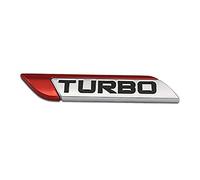 Metallo 3D TURBO Turbocharged Car sticker Logo Emblem Badge Sticker Decalcomanie Car Styling Decorazione FAI DA TE Accessori (Rosso)
