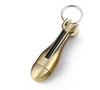 Metallo Accendino, Accendino Permanente con Anello Portachiavi Accendino Ricaricabile Cherosene Multitool Keychain Emergency Survival Gear with Flint Metal Matchstick Fire Starter