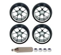 Metallo Aggiornamento Pneumatici Ruote Per Kyosho Per Mini Per Weili 1/28 | Riparazione Modifica Ruote offset 1.5 gradi 25mm per stabilita curva RC car set aderenza pneumatici Accessori