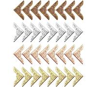 Metallo Angolo di Protezione, Paraspigoli Vintage, Protezioni Angolo Libro,Retrò Protezioni per Angoli di Libri,Protezioni d'angolo del libro,per Album Fotografici Libri File Menu,15 x 15 mm,32 Pezzi