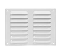 Metallo Bianco Aeratore Griglia 260mm x 190mm Con Fly Schermo Piatto Louvre Tubo