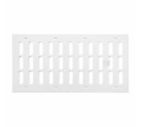 Metallo Bianco Aeratore Griglia 400mm x 200mm Con Otturatore/Piatto Louvre Tubo