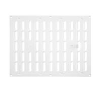 Metallo Bianco Aeratore Griglia 400mm x 300mm Con Otturatore Piatto Louvre Tubo