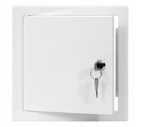 Metallo Bianco Pannello di Accesso 150mm x Con Blocco / Tasti Ispezioni
