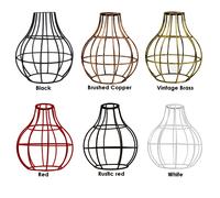 Metallo Ciondolo Tonalità Chiara Soffitto Industriale Geometrico Filo Luce Cage