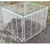 Metallo Composter 100x100x80cm Lamiera Stirata Compostiera 4 Pz.