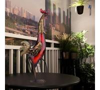 Metallo Gallo Pollo Ornamento Statua Scultura Figurina Scrivania Decor Regalo