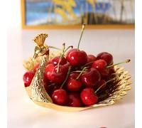 Metallo Golden Peacock Piatto di Frutta Anello Piatto di Stoccaggio