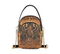 Metallo Gotico Halloween Corvo Arancione Nero borse alla moda per le donne crossbody con multi tasche borse a mano per il viaggio