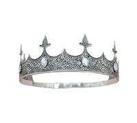 Metallo King Corone Tiare Con Gemme Per Gli Uomini Cosplay Accessori Per Matrimoni E Feste a Tema Evento Formale HairBand Alla Moda, Misura unica, come descritto, come descritto