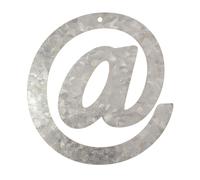 Metallo Lettera @ Disegno, Zincato Altezza 12 CM