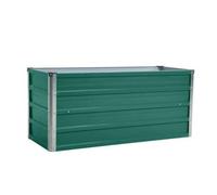 Metallo Letto Floreale Aiuola Alta 100x40x45 CM Verde Pflanzbeet Orto Fioriera