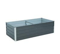 Metallo Letto Floreale Aiuola Alta 160x80x45 CM Grigio Pflanzbeet Orto Fioriera