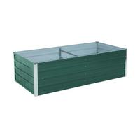 Metallo Letto Floreale Aiuola Alta 160x80x45 CM Verde Pflanzbeet Orto Fioriera