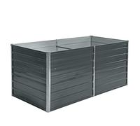 Metallo Letto Floreale Aiuola Alta 160x80x77 CM Grigio Pflanzbeet Orto Fioriera