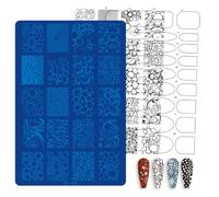 Metallo Manicure Stamping Piatto, SY01 | Modello di trasferimento del modello inciso, pratica di bellezza, opere d'arte del salone, modelli di arte delle unghie
